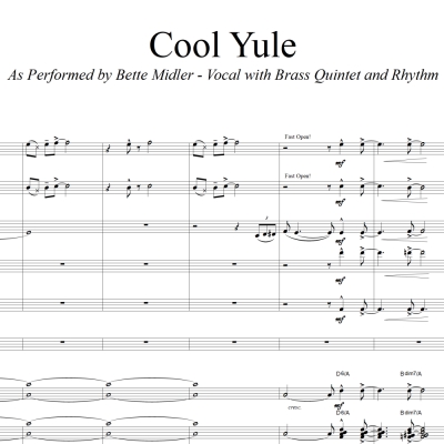 Cool Yule - Bette Midler Vocal (in D) with Brass Quintet and Rhythm Section Accompaniment