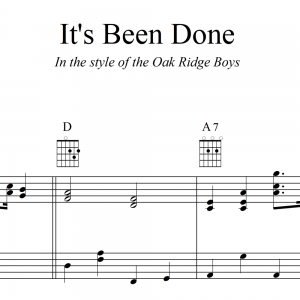 It&#039;s Been Done - Oak Ridge Boys - TTBB Lead Sheet