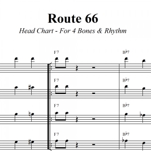 Route 66 - Head Chart for Trombone Quartet and Rhythm Section