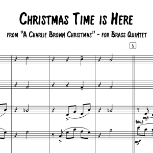 Christmas Time Is Here - from “A Charlie Brown Christmas” - for Brass Quintet
