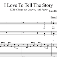 I Love To Tell The Story - TTBB Men's Chorus (or Quartet) with Piano