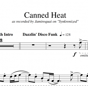 Canned Heat - Jamiroquai - 3-piece Horn Chart (strings sub)