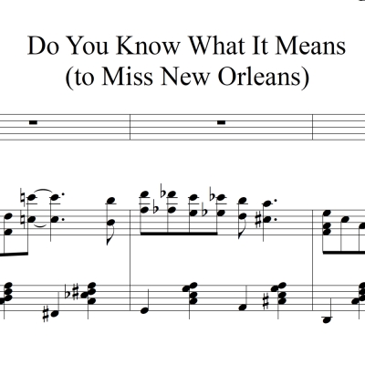 Do You Know What It Means to Miss New Orleans - Instrumental Solo with Piano Acc.