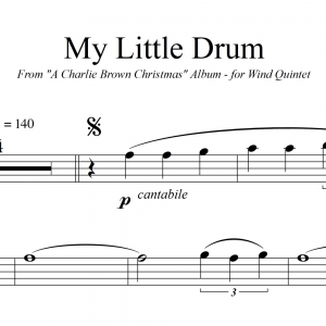 My Little Drum - from &quot;A Charlie Brown Christmas&quot; - for Wind Quintet