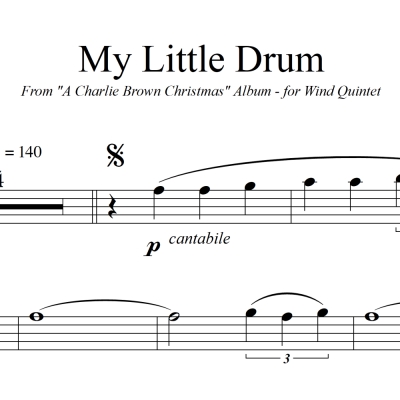 My Little Drum - from "A Charlie Brown Christmas" - for Wind Quintet