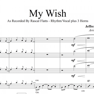 My Wish - Rascal Flatts - Rhythm/Vocal Plus 3-Piece Horn Section