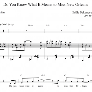 Do You Know What It Means to Miss New Orleans - Piano/Vocal/Guitar