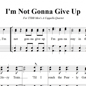 I&#039;m Not Gonna Give Up - TTBB Sheet Music