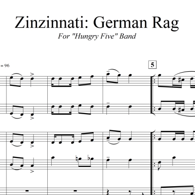 Zinzinnati: German Rag - for “Hungry Five” Polka Band