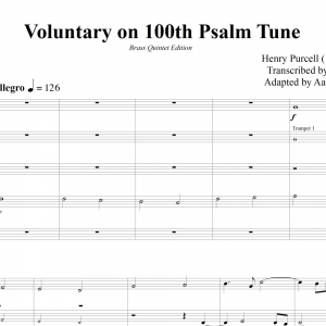 Voluntary on 100th Psalm Tune - Purcell - Brass Quintet