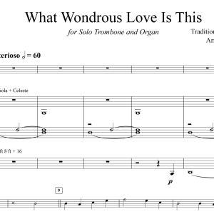 What Wondrous Love Is This - Traditional Appalachian Hymn - for Solo Trombone and Organ