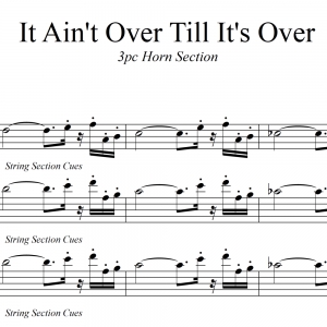 It Ain&#039;t Over Till It&#039;s Over - Lenny Kravitz Horn Chart