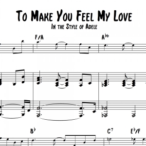 To Make You Feel My Love - Vocal Solo with Piano