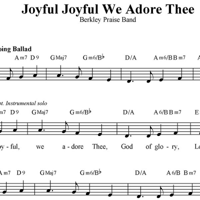 Joyful Joyful We Adore Thee - Worship/Praise Ensemble: Vocal/Rhythm with Horns