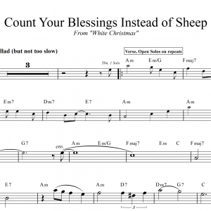 Count Your Blessings Instead Of Sheep - Head Chart for Trombone Quartet and Rhythm Section