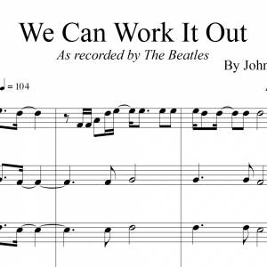 We Can Work It Out - The Beatles - for String Quartet