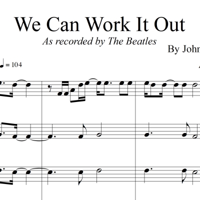 We Can Work It Out - The Beatles - for String Quartet