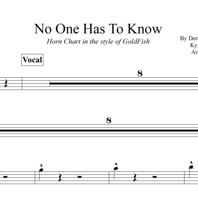 No One Has To Know - Goldfish Horn Chart