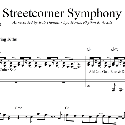 Streetcorner Symphony - Rob Thomas - Vocal with 5 Horns/Rhythm