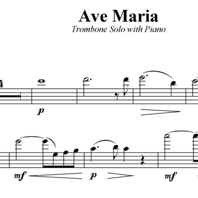 Ave Maria - Trombone Solo with Piano Acc.