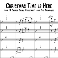 Christmas Time Is Here - from “A Charlie Brown Christmas” - for Trombone Quintet/Choir