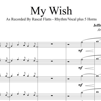 My Wish - Rascal Flatts - Rhythm/Vocal Plus 5-Piece Horn Section
