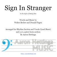 Sign In Stranger - Steely Dan 3/4-Horn Chart with Rhythm/Lead/Vocal