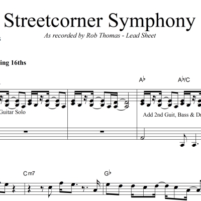 Streetcorner Symphony - Rob Thomas - Rhythm/Vocal/Lead Sheet