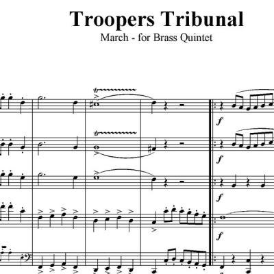 Trooper&#039;s Tribunal March - Brass Quintet