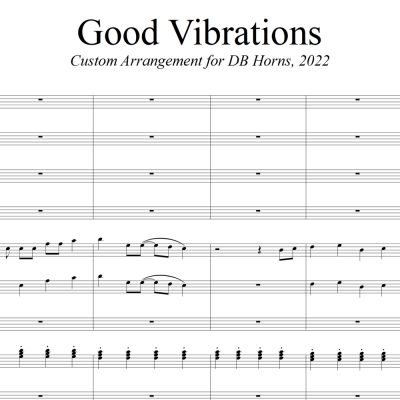 Good Vibrations - The Beach Boys - for Small Big Band (7 Horns &amp; Rhythm Section)