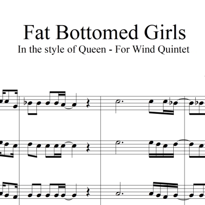 Fat Bottomed Girls - Queen - Wind Quintet