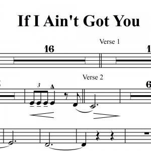 If I Ain&#039;t Got You - Alicia Keys - 3 or 4 Horn Chart - Original Key
