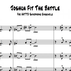Joshua Fit The Battle - 5 Saxes Sheet Music