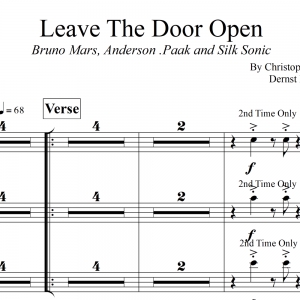 Leave The Door Open - Bruno Mars/Anderson .Paak - SILK SONIC - 3 piece Horn Chart