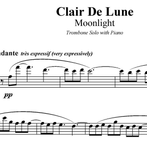 Clair De Lune - Trombone Solo with Piano Acc.
