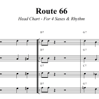 Route 66 - Head Chart for Saxophone Quartet and Rhythm Section