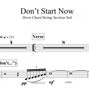 Don&#039;t Start Now - Dua Lipa - 3-horn Chart (Tpt, Tenor, Bone)