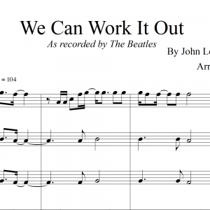We Can Work It Out - The Beatles - Clarinet Quartet/Choir