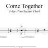 Come Together - The Beatles - 3-4 piece Horn Chart - E Minor Key Transposition