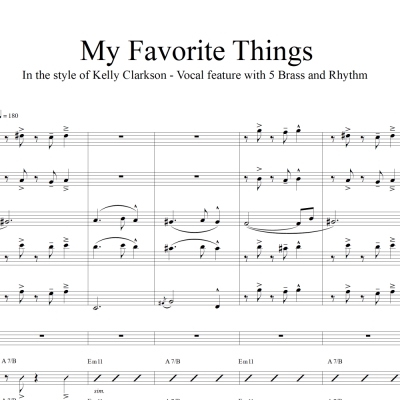 My Favorite Things - In the style of Kelly Clarkson - 5 Brass and Rhythm accmpt