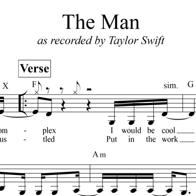 The Man - Taylor Swift - Lead Sheet