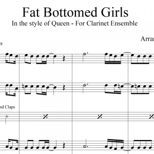 Fat Bottomed Girls - Queen - Clarinet Quintet/Choir