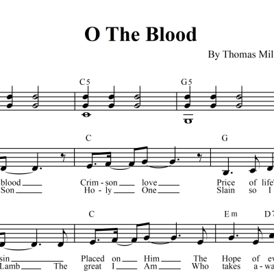 O The Blood - LEAD SHEET - Kari Jobe / Brooklyn Tabernacle Choir